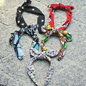 Character Disney Headbands Set - Black, Red, Blue, White